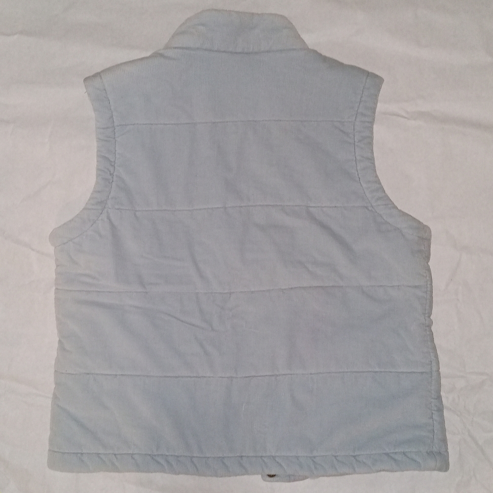 Light Blue Quilted Soft Corduroy. Vest - Picture 4 of 7